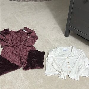 Big girls dressy jumpsuit and cardigan